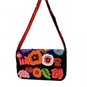 Colorful Traditional Embroidery Party <b>Christmas</b> <b>Money</b> Purse Handmade Cotton Fabric Coin <b>Wallet</b> Secure Zipper Closure Artisan - Product Image 1