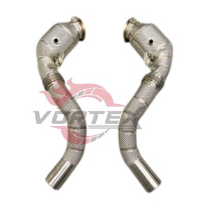 Collecteur d'échappement universel Vortex à haut débit, poli miroir, en acier inoxydable SUS304 de 1,5 mm d'épaisseur pour M550i/M850i/750i N63 - Product Image 2