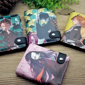 30 Styles Anime Dragon DBZ Demon Slayer Hokage Wallets Cosplay Coin Purse Card Holder Birthday Gifts
