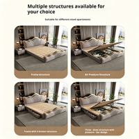 Lit plateforme en cuir véritable de style italien, taille King, fabrication OEM ODM directe d'usine
