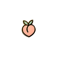 Épingles en émail dur en alliage de zinc plaqué or série de pêche juteuse de fruits attrayants personnalisés de dessin animé vêtements et sac fournissant des épingles en émail