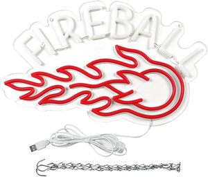 ป้ายไฟนีออน LED หลากสี FIREBALL Whiskey สำหรับตกแต่งบ้าน ห้างสรรพสินค้า และบาร์ ใช้พลังงานจาก USB ป้ายเปิด-ปิด ตกแต่งผนังห้องแมนเคฟ - Product Image 5