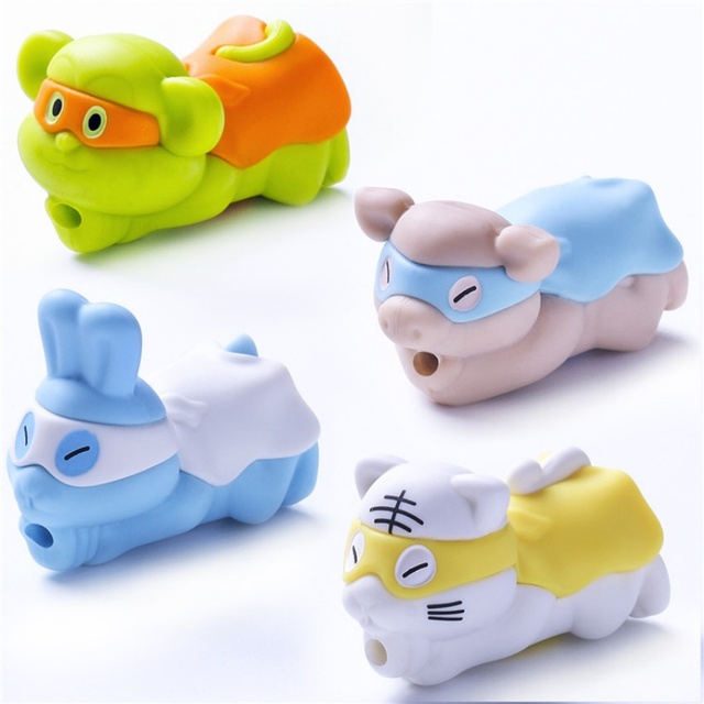 Wholesale Promotion Popular Silicone Cartoon Design Cable Protector Animals Saver USB Charger Cable for Mobile Phone 3A Fast