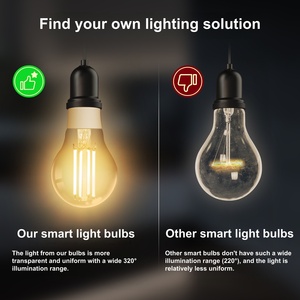 <span class=keywords><strong>Ampoule</strong></span> LED intelligente Aulipur WiFi Tuya E27, commande vocale et application, température de couleur et luminosité réglables, <span class=keywords><strong>filament</strong></span>, plastique - Product Image 5