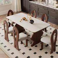 Chaise de salle à manger moderne du milieu du siècle, assise en cuir PU, dossier en bois massif – Conception sans accoudoirs stable pour la maison, le bureau, l'entrepôt