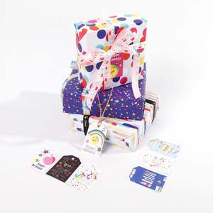 Rollo de papel de regalo recubierto de cumpleaños de 80GSM al por mayor 43 300cm tejido de regalo de lujo personalizado - Product Image 6