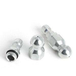 หัวฉีดสแตนเลสแรงดันสูง ปรับได้ หัวฉีดน้ำสำหรับสวน ทำความสะอาด หัวฉีดแบบหมุน 39 กรัม - Product Image 1