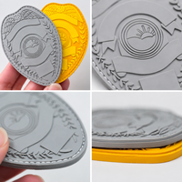 Badge en caoutchouc PVC souple 3D personnalisé, style médaille, avec logo en relief, étanche, pour vêtements et accessoires d'extérieur