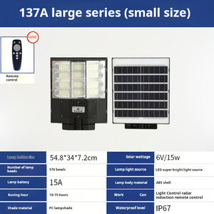 Luce Solare Da Giardino Lampioni Lampade Garden Luci Lampione Stradale Lampadaire solaire à LED - Product Image 6