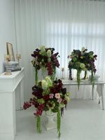 Nouvelles roses artificielles pour mariage, hôtel, banquet, décorations de table, boule de fleurs en soie, arrangement floral de centre de table avec hortensias verts