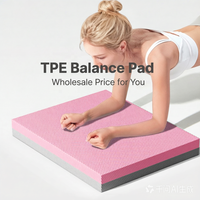 Tapis d'équilibre de yoga en TPE sur mesure, extra épais, antidérapant, pour exercices abdominaux et roue abdominale