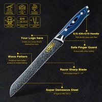 Blau G10 Griff 67 Schichten Küchenmesser-Set vg10 Damaszener Stahl zerspitzte Klinge Brotmesser kaufen für Restaurant