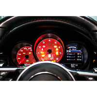 Papier de cadran de tableau de bord personnalisé 2014-2023 pour Porsche Macan 718 95B 981 982 – Amélioration de la face avant des jauges intérieures Rouge Jaune