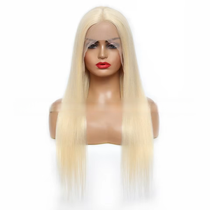 10A 13*4 #   Parrucca Frontale in Pizzo Biondo 613, <span class=keywords><strong>Capelli</strong></span> Umani <span class=keywords><strong>Veri</strong></span> Lunghi e Lisci per Donne - Product Image 1