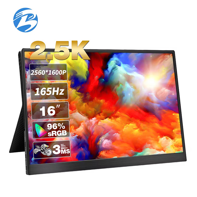 Bolinia 2.5K QHD IPS HDR 144Hz 3ms Portable Gaming Monitor 16 Inch Ultra Slim Travel with Built-in Speakers