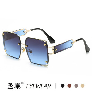 Eyewear Metal <b>Frame</b> Sunglasses UV400 Women's Fashion <b>Square</b> Lens <b>Gold</b> Color - Product Image 4