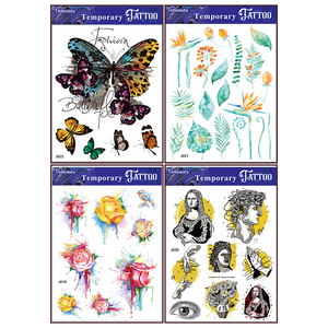 Design di moda di fabbrica colorato adesivo temporaneo per tatuaggio taglie 5 di lusso per il braccio del corpo trucco impermeabile finto tatuaggio temporaneo - Product Image 5