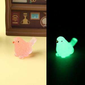 Simulation d'oiseau tête haute Animal aménagement paysager Micro-paysage décoration ornement résine lumineuse bricolage accessoires petits accessoires - Product Image 4