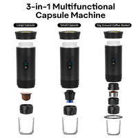 Mini machine à expresso avec design de cafetière à piles pour les voyages, le camping, le bureau, la voiture et la préparation de boissons en extérieur
