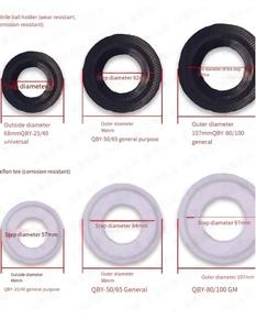 Diafragma bomba acessórios pneumáticos PTFE bola BQG/ARQ/QBY Tee DN50 - Product Image 6