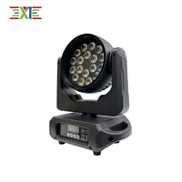 XJ Professional 18x10W RGBW 4-in-1 LED Moving Head Wash Light DMX512 Steuerung Pan/Tilt 540/270 Geräuscharme Bühnenbeleuchtung