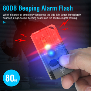 Mini lampe torche LED EDC rechargeable par USB-C à haut lumen, 14 modes, lumière rouge UV 365 nm, petite lampe torche puissante pour porte-clés - Product Image 6