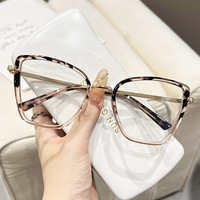 Nouvelles montures de lunettes anti-radiation unisexes élégantes, design papillon minimaliste, montures tendance en acétate TR, inspirées d'Instagram