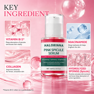 HALORINNA OEM - Suero Esencial con Espículas Rosas de 30 ml, Multicomplejo, Aclara el Tono Desigual, Reafirma la Piel Flácida, Nutre Todo Tipo de Piel - Product Image 3