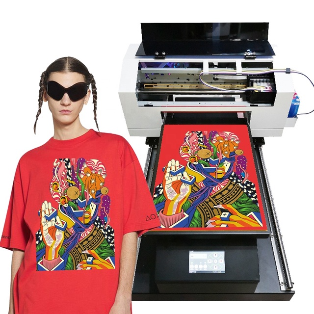 A3 DTG Digital Printer Direct to Garment Textile Clothes T-Shirt Desktop Printing Machine for Any Color With Xp600 Print Head