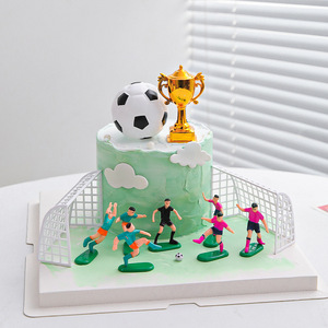 <span class=keywords><strong>D</strong></span>écorations de gâteau pour <span class=keywords><strong>anniversaire</strong></span> : Ensemble de trophées de football, terrain de basket-ball, garçon, joyeux <span class=keywords><strong>anniversaire</strong></span>, fournitures de fête - Product Image 1