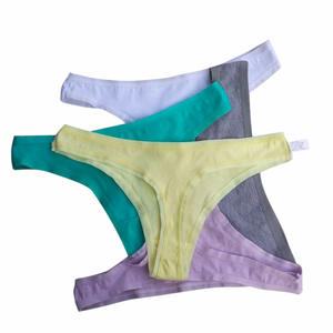 Wholesale <strong>Candy</strong> Color Custom Women Thong Panties Sexy Cotton Low Waist <strong>g</strong> <strong>String</strong> Underwear - Product Image 4