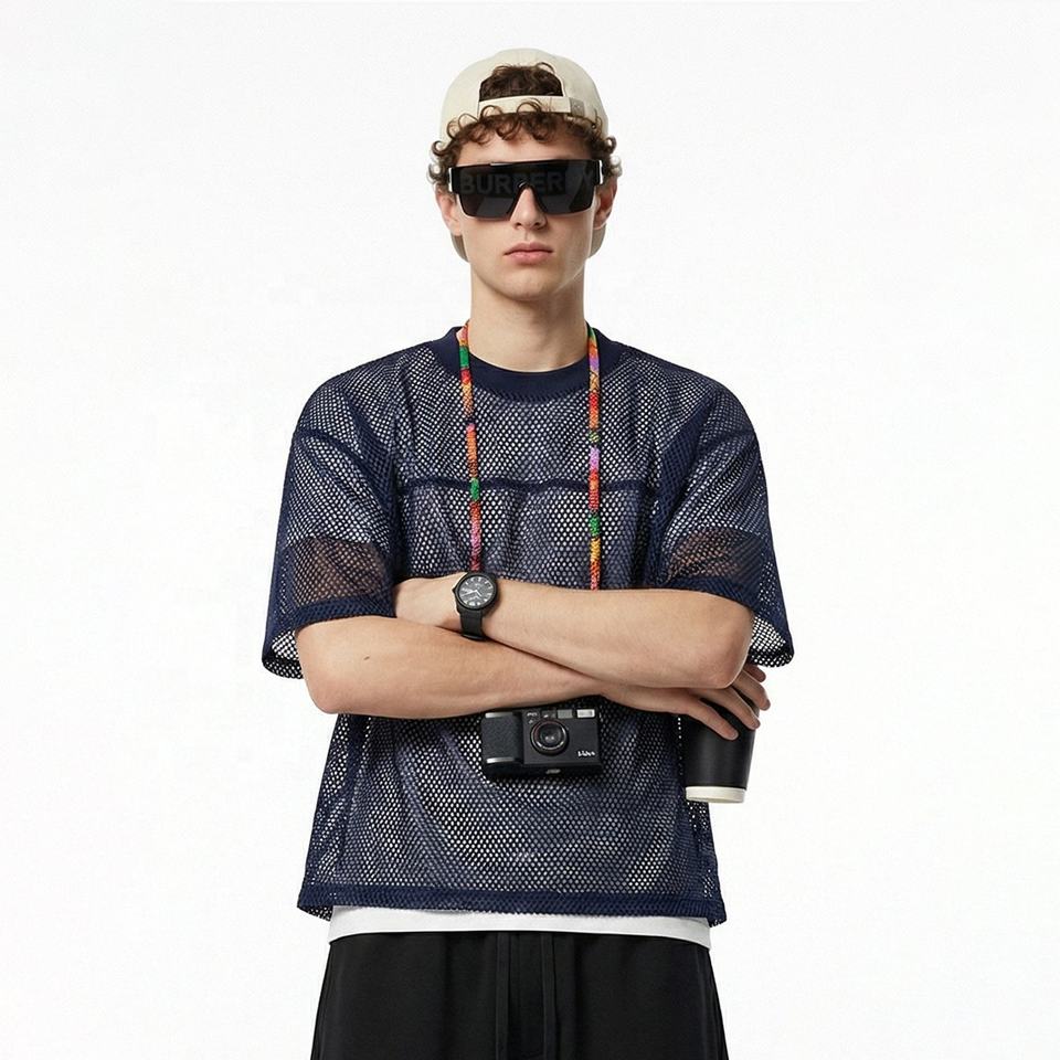 Nuevo estilo americano, Color lavado, teñido, Vintage, holgado, de manga corta, camiseta, camisetas casuales con estilo Retro para hombres