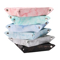 Plateau à dés pliable en cuir PU, design marbre, fait main, écologique, personnalisé, pour jeux de société - Vente en gros