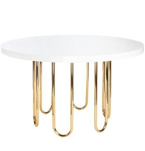 Other Commercial Furniture Modern Gold Stainless Steel Base Tempered Glass <b>Top</b> Smart <b>Dining</b> <b>Tables</b> for Home Restaurant MR-8C558 - Product Image 2