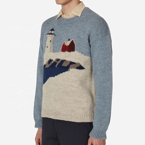 Maglione da Uomo in Misto Cotone Personalizzato 2025, Pullover <span class=keywords><strong>Jacquard</strong></span> di Alta Qualità con Collo Tondo, 7gg, Caldo per l'Inverno, OEM ODM - Product Image 3