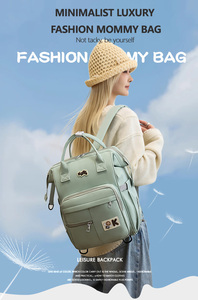 Bán buôn ánh sáng sang trọng mẹ túi xách thời trang Ba lô đi ra ngoài mẹ Ba lô công suất lớn xách tay Trailer tã Túi - Product Image 3