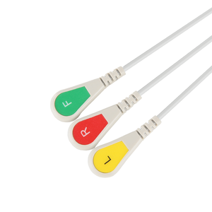 สายเคเบิล <span class=keywords><strong>ECG</strong></span> และสายไฟนำสำหรับ datex Ohmeda <span class=keywords><strong>ECG</strong></span> 3 Leads วัสดุ TPU แบบสแน็ปมาตรฐาน IEC - Product Image 3
