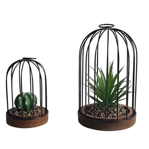 Set of 2 bird cage artificial flower home decoration home accessories