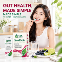 Bandes buccales végétaliennes sans gluten à marque privée Flora Circle : se dissolvant en quelques secondes, favorisent la santé intestinale grâce aux probiotiques