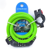 Antivol de vélo en acier Samhoo, durable, avec code à 4 chiffres réinitialisable, combinaison 12 mm, pour vélo électrique et VTT