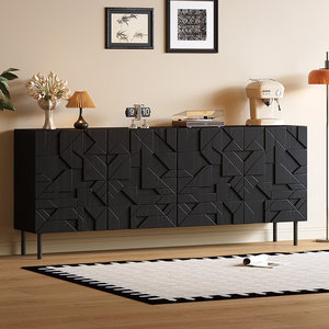 Buffet vintage en bois massif mobile, <span class=keywords><strong>meuble</strong></span> décoratif d'entrée de salon, rangement multifonctionnel, 3 étagères, <span class=keywords><strong>niche</strong></span> médiévale - Product Image 3