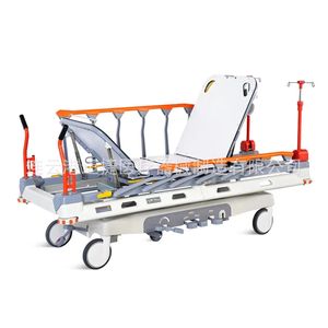 Chariot de transport médical de style LINET, plateforme élévatrice hydraulique, hauteur réglable, lit de réanimation d'urgence, utilisation en endoscopie - Product Image 2