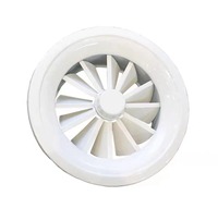 Diffuseur de ventilation moderne en acier galvanisé pour système CVC, sortie d'air tourbillonnant montée au plafond, pour bureau et extérieur, en aluminium