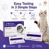 Kits de dépistage rapide du coronavirus félin pour animaux de compagnie, tests antigéniques pour chats, tests vétérinaires rapides FCOV