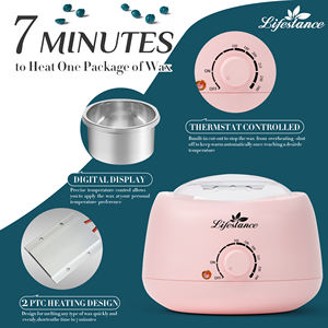 Calentador de Cera Profesional para Salón de Belleza de 500cc, Calentador de Cera Depilatoria Natural Lifestance para Tratamiento de Depilación Facial y Corporal sin Dolor - Product Image 1