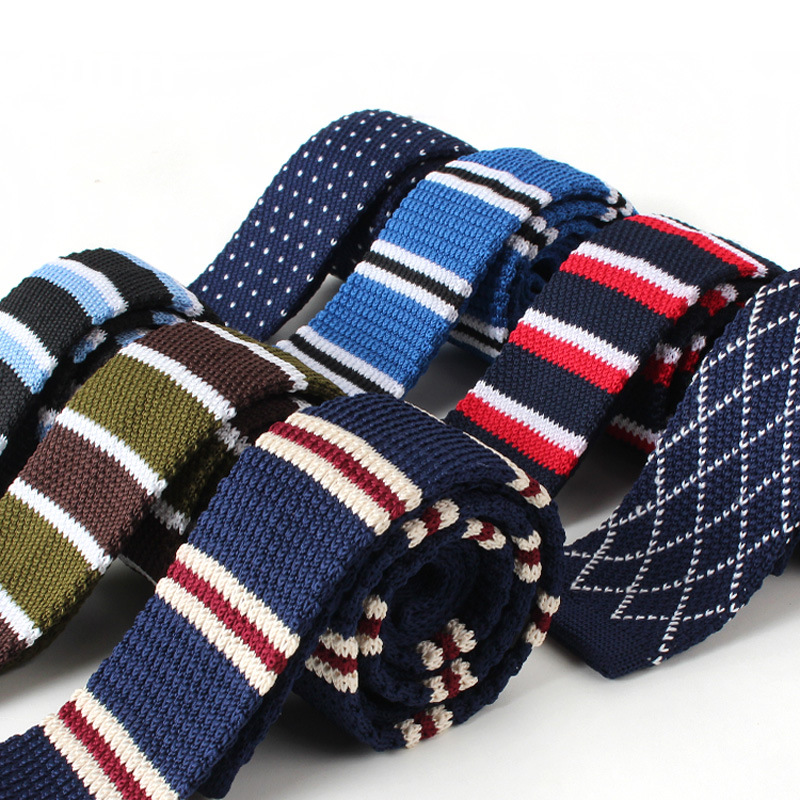 New Style Fashion Business Party Wedding Multi-colour Polyester Male Knitted Neck Tie