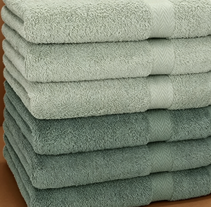 Ensemble Premium de 6 Serviettes de Bain 100% Coton Couleur Unie Taille 50x100 cm Couleurs Vert Hay & Vert <span class=keywords><strong>Sapin</strong></span> - Product Image 3