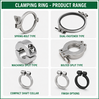 Collier de serrage sanitaire robuste sur mesure à trois pinces avec écrou à oreilles à trou transversal, raccord de tuyauterie personnalisé OEM