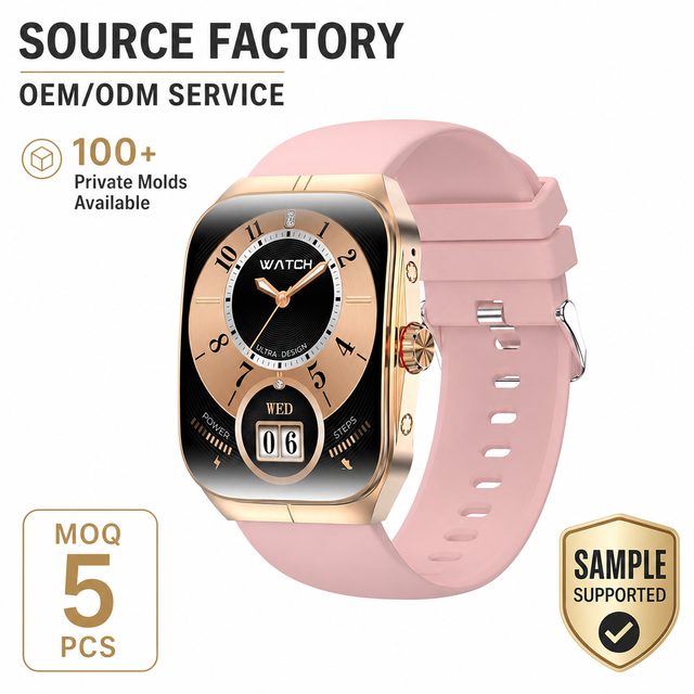 HK80 1.95 Inch AMOLED Smart Watch Men Women Dynamic Blood Pressure Oxygen Monitoring Sleep Tracker Voice Control FitCloudPro App