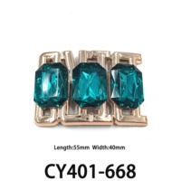 Clips à chaussures dorés, fleurs colorées, gemmes, triple cristal, boucles de chaussures rondes et rectangulaires, décorations pour femmes, pour les fêtes